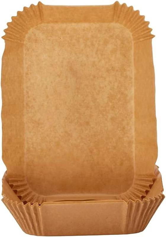 Air Fryer Liners Rectangle Pack of 50 22 X 14Cm | Disposable Baking Paper Sheets