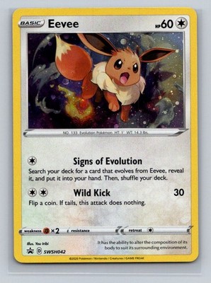 Eevee SWSH042 Holo Promo Sword & Shield Promo Pokemon Near Mint