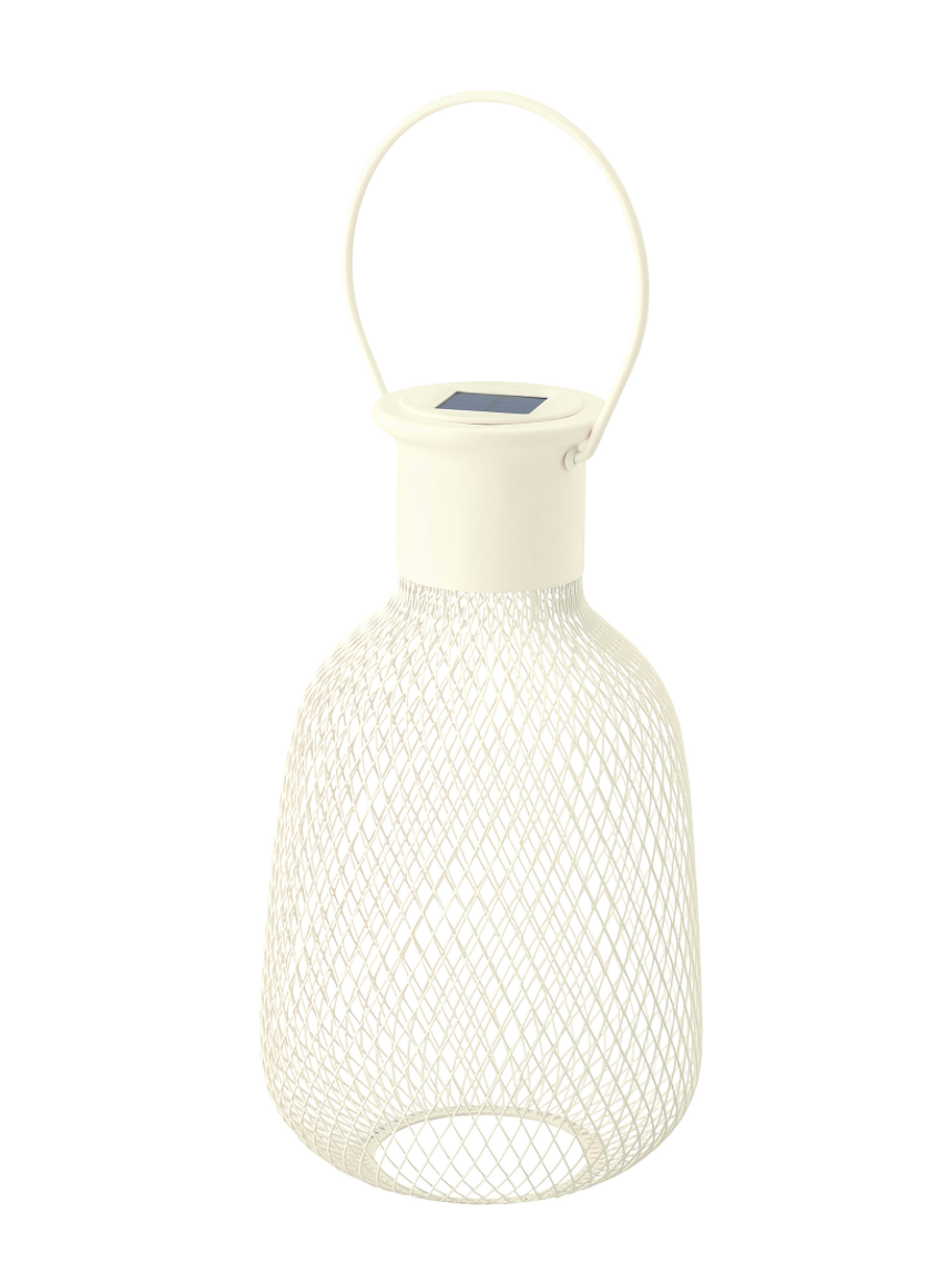 IKEA SOLVINDEN LED Solar Powered Lantern, Outdoor Mesh White