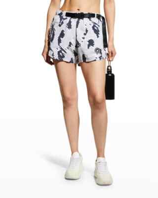 Adidas by Stella Mccartney ASMC SW SHO P ANIMAL PRINT Running Shorts. Color Grey