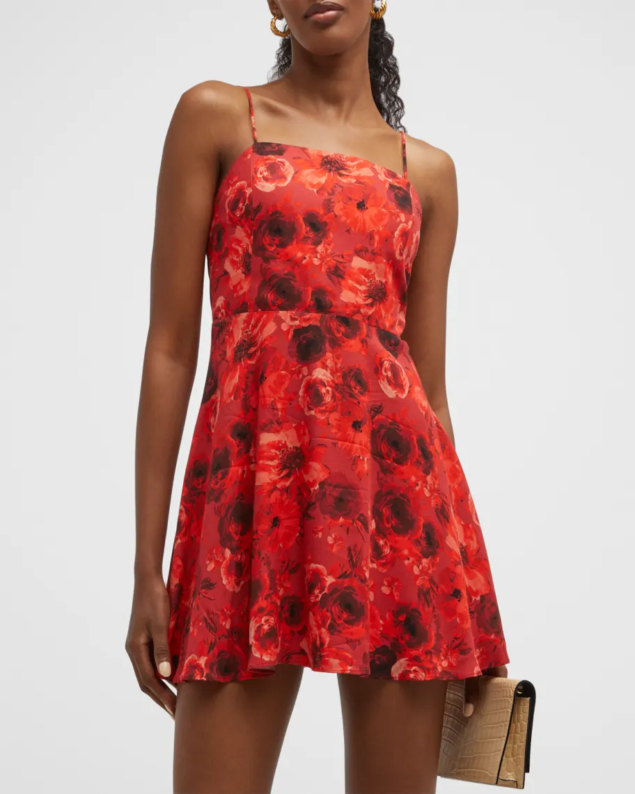 NWT- Alice + Olivia 'Glinda' Floral-Print Sleeveless Mini