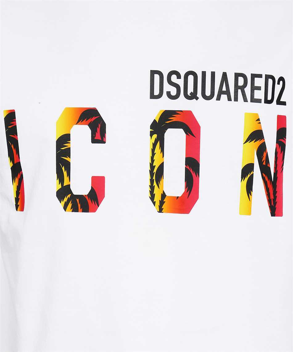 Dsquared2 ICON Tropical Logo Print T-Shirt - White | eBay