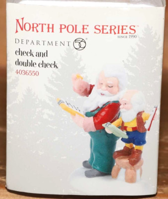 DEPT 56 CHECK AND DOUBLE CHECK NORTH POLE VILLAGE 40365 CHRISTMAS