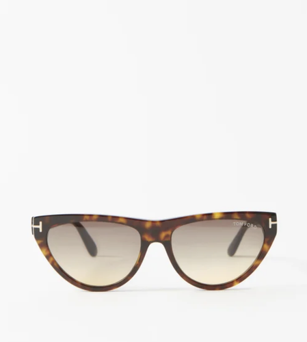 Pre-owned Tom Ford Ft0990-52b-56 Dark Havana Sunglasses In Gray