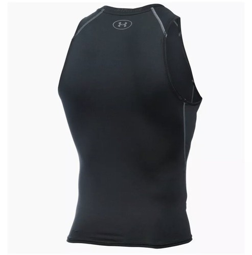 Under Armour HeatGear armour Compression Tank Top Man XL Black Colorway!