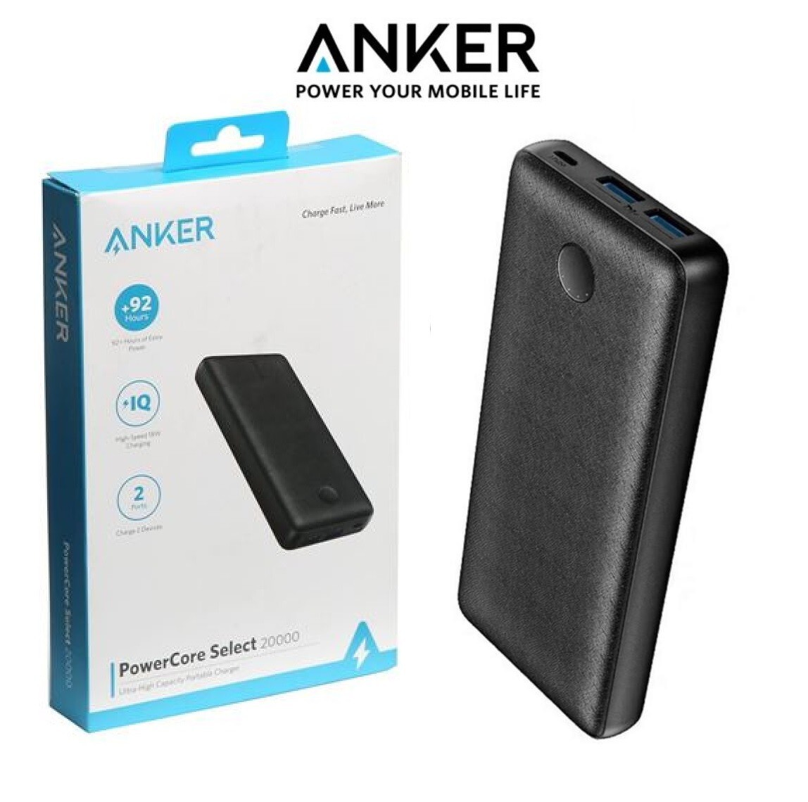 スマホアクセサリー Anker Power Bank 20000mAh Anker - Power Bank (20000mAh, 200W, 3-Port) - Black | eBay
