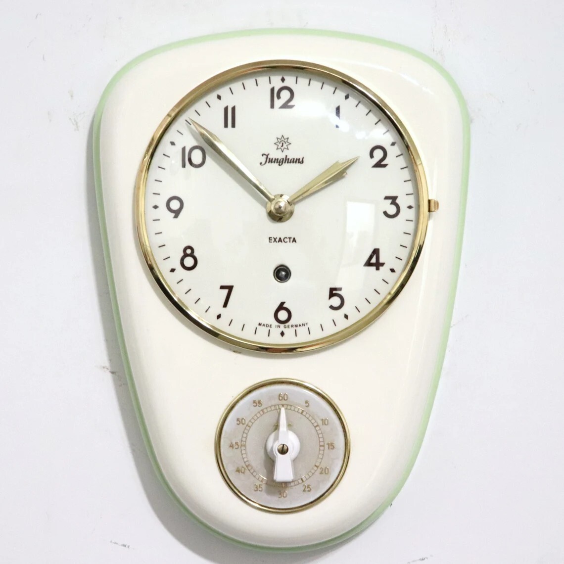 JUNGHANS Wall Brilliant! Clock KITCHEN TIMER! Vintage 1950