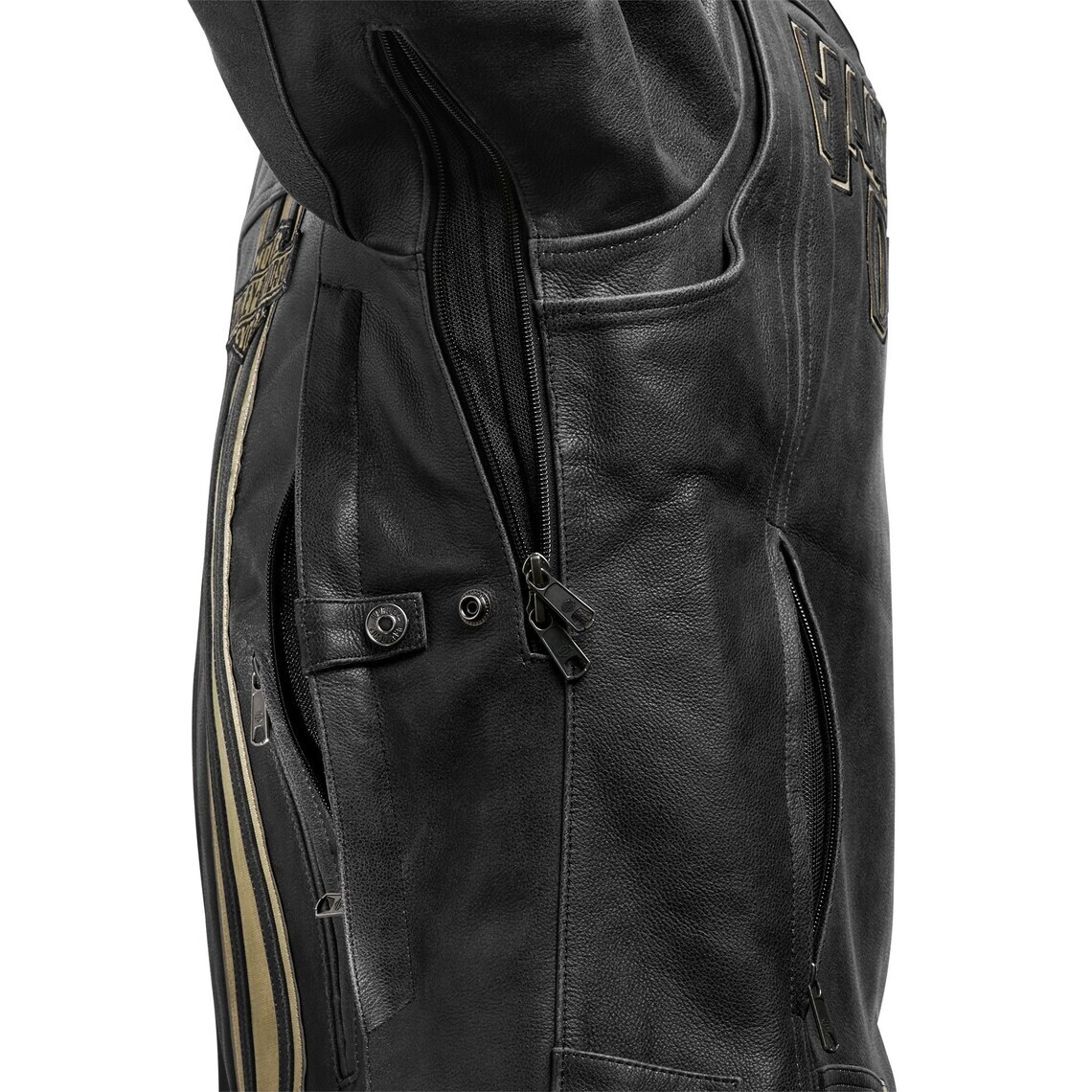 Pre-owned Harley-davidson Men's Hd Black Motorcycle Real Cowhide Harley Davidson Leather Jacket For Riding