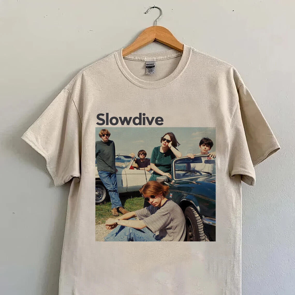 Slowdive band 90s sand T Shirt short sleeve tee Reprint Slowdive band 90s sand T Shirt short sleeve tee Reprint