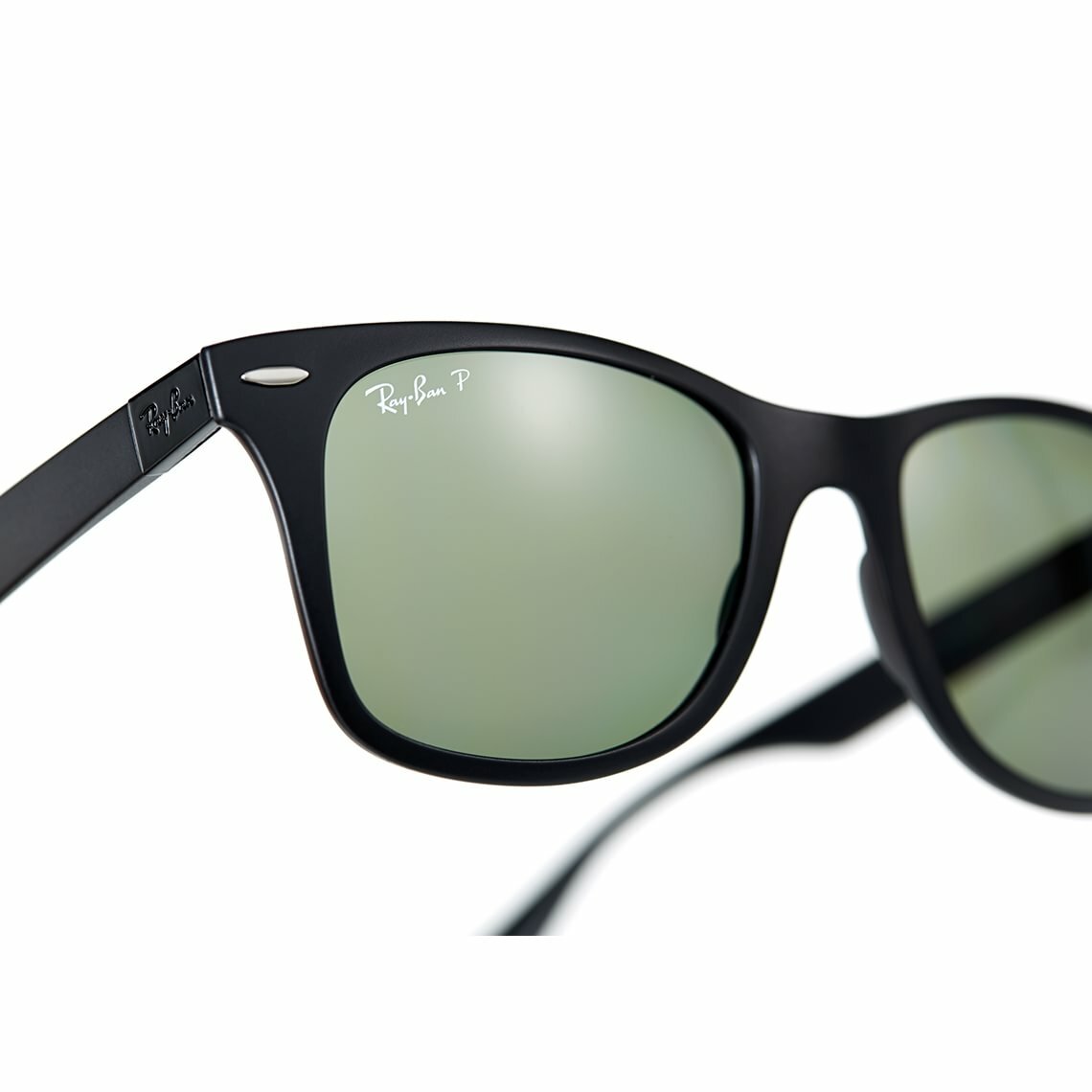 Pre-owned Ray Ban Ray-ban Wayfarer Liteforce Matte Blk Polar G-15 Grn Sunglasses Rb4195 601s9a In Polarized Classic G-15 Green Glass