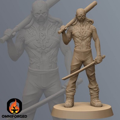 Rattler Cyberpunk Gaming Figure | Unit9 | High Resolution 3D Printed | Tabletop