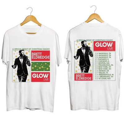 Vtg Brett Eldredge Glow Live Tour Cotton S-5XL White Unisex Shirt AG206
