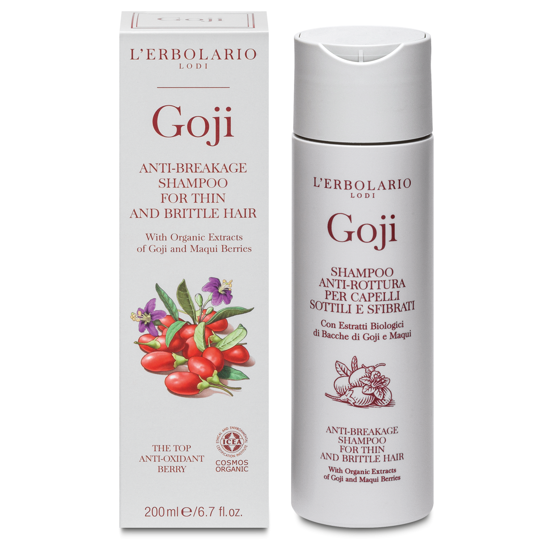 L Erbolario Goji Organic Shampoo For Thin Brittle Hair With Maqui