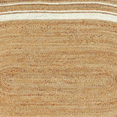 Oval Rug Jute Carpet Mat Area Rug Natural Handmade Braided Rustic Look