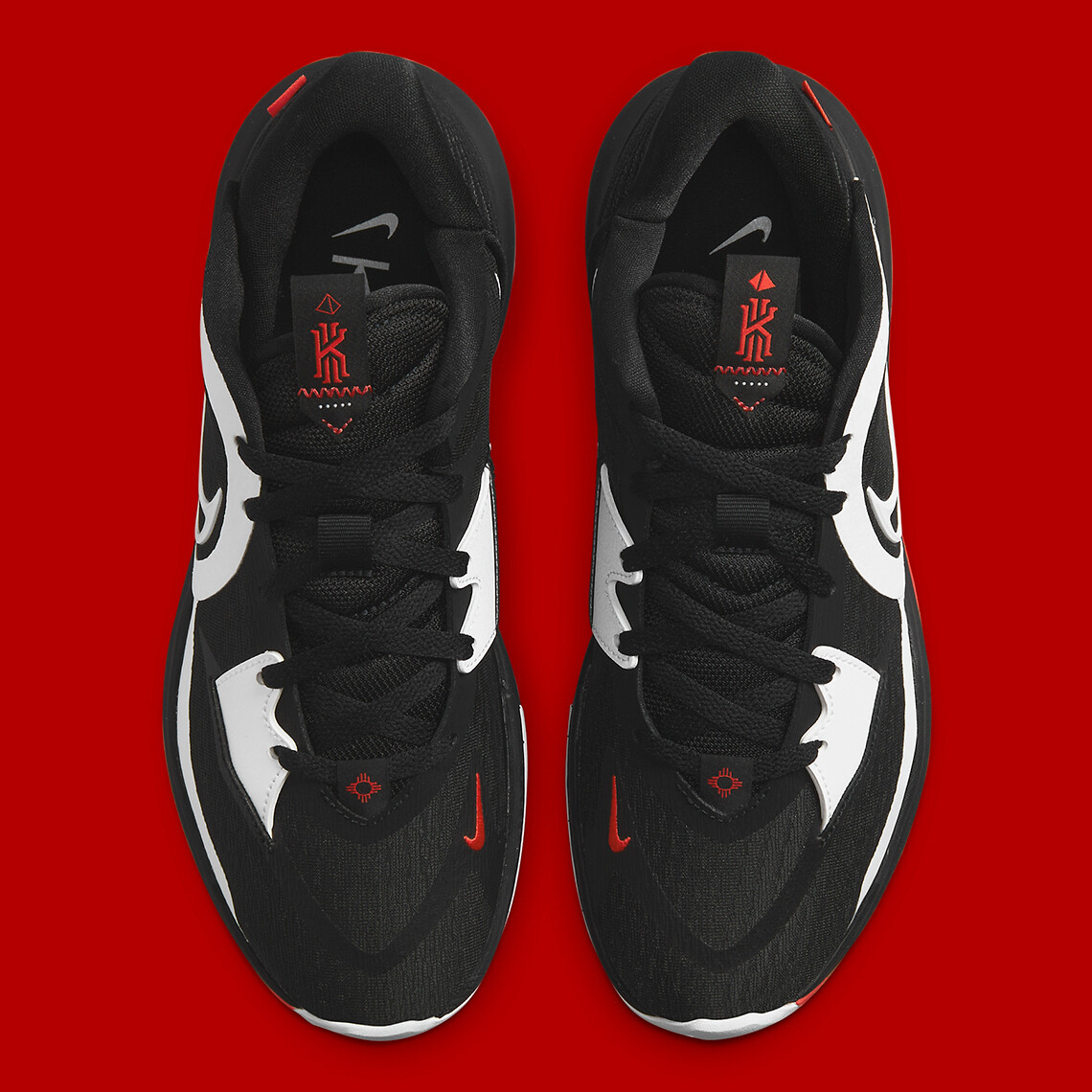 

Мужские кроссовки Nike Kyrie Irving 5 Low Dominoes черный чили красный белый DJ6012-001 размер 10, Nike Kyrie 5