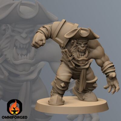 Orc Pirate Lineman | Team Baorcudas | Fantasy Football | Punga Miniatures | 3D 