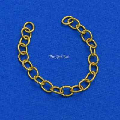 2.5mmx3mm 14k Solid Yellow Gold Simple Oval Cable Chain Extender 2 INCH Length
