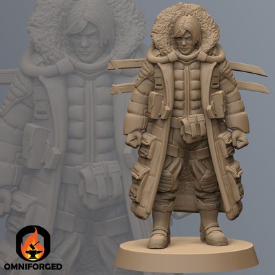 Roadseter Ronin Cyberpunk Gaming Figure | Unit9 | High Resolution 3D Printed | 