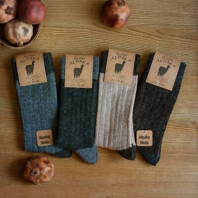 Alpaca Thermal Wool Socks for Women and Men - 2 PAIRS - Thick Knitted