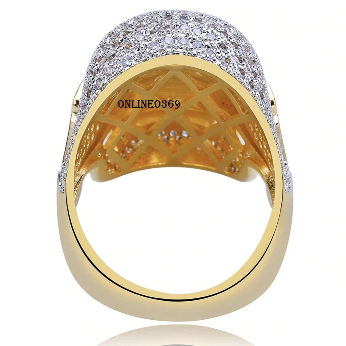 Pre-owned Online0369 2.44 Ct Round Vvs Natural Moissanite Skull Head Ring Silver Free Stud Gift Set In White