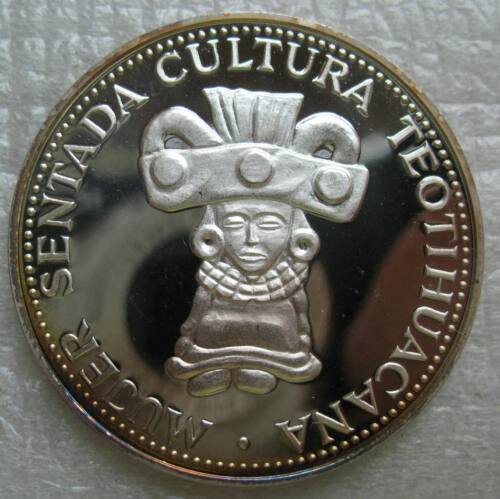 Paraguay 150 Guaranies 1973 Silver Proof Coin Teotihucana Culture Sculpture