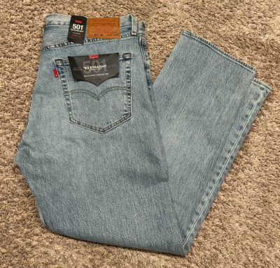 Levi's Premium 501 '93 Straight Jeans W Stretch Size 36X32 NWT RT$89.5 0018 D2