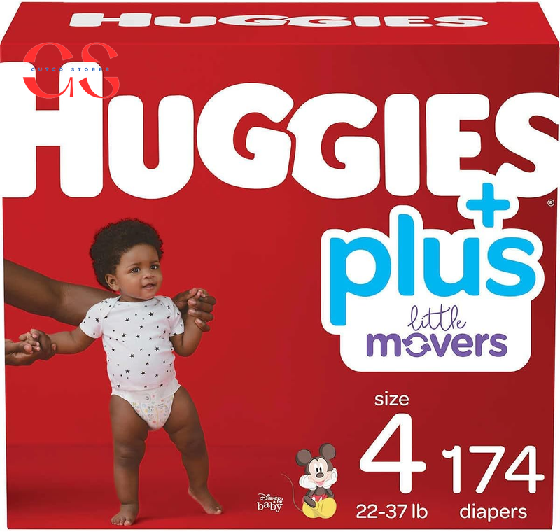 Huggies Little Movers plus Diapers, Size 4 (174-Count)