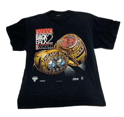Vtg Chicago Bulls NBA World Champs back to back 1992 Salem T Shirt Youth  Size XL