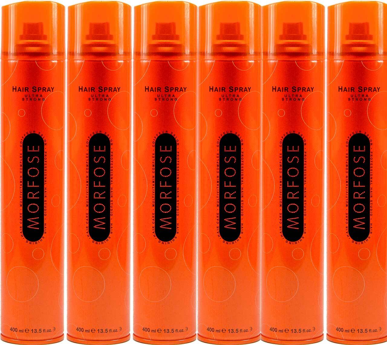 Morfose Haarspray - Ultra Strong Allwetter - (6er Pack) je 400ml