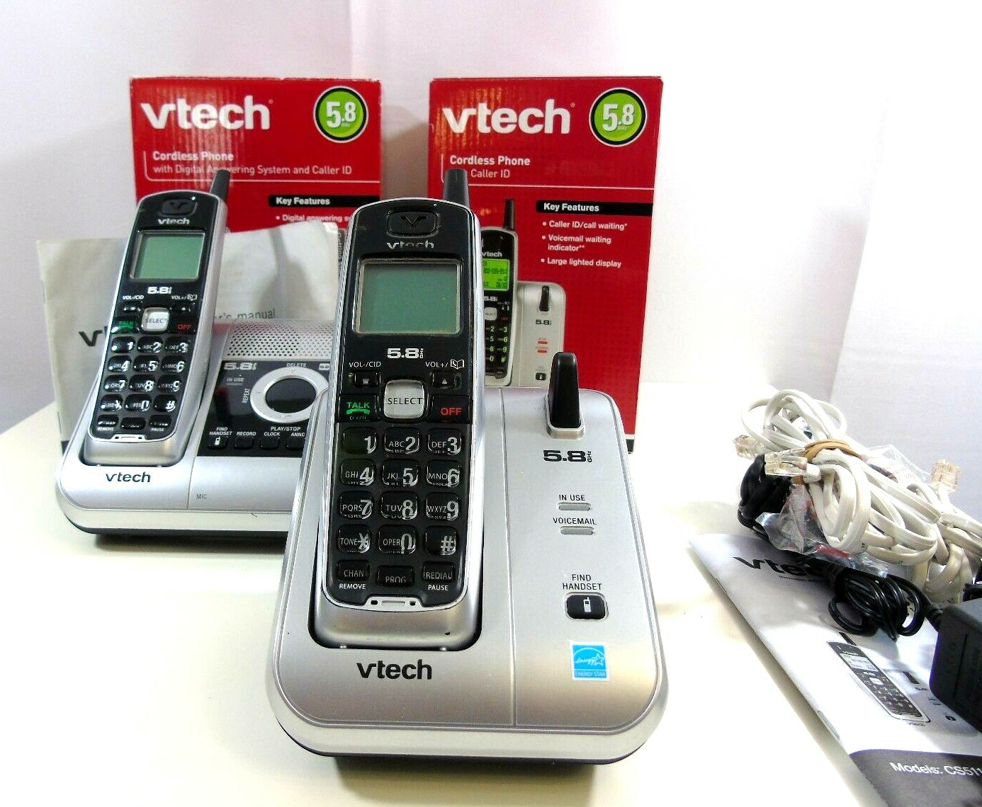 VTech CS5121 5.8 GHz Single Line Cordless Phone w/ CS5111 handset