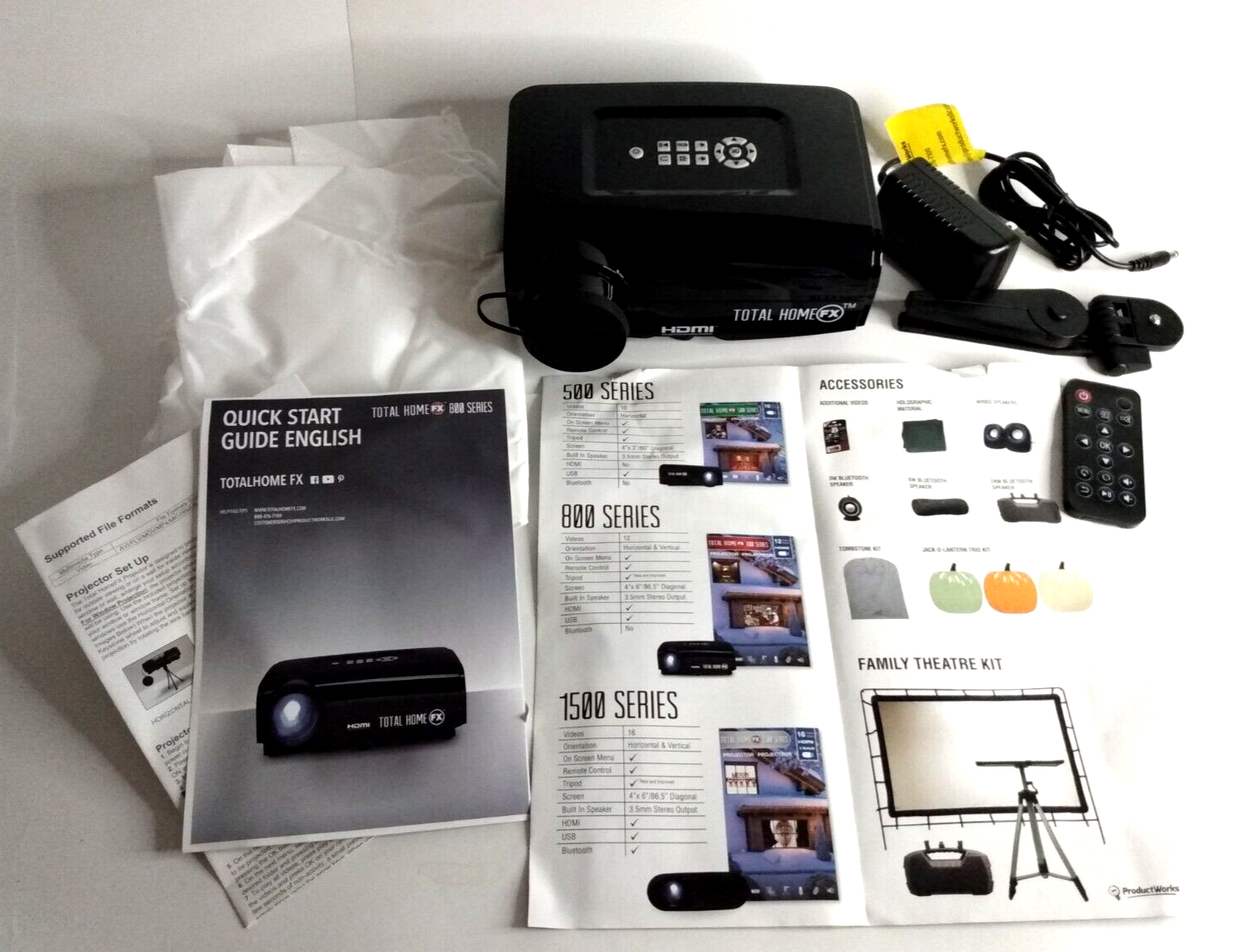 Total Home FX Window LED Video Projector Holiday Decorating Kit