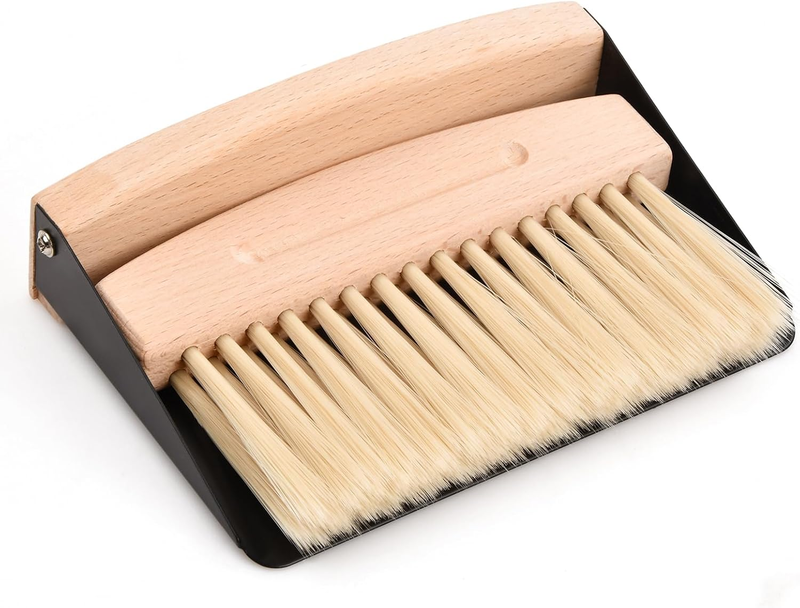 Kleiner Besen Und Kehrschaufel Reinigungsset, Mini Kehrblech Und Handfeger Besen, Tragbares Tischplatten Bürsten Set Zum Reinigen Von Tisch, Staub