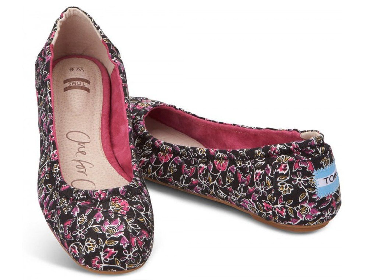 Zapatos planos y Oxford florales de algodón para mujer