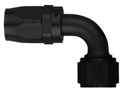 Aeroquip -08AN Hose Size (90 deg) Elbow-Swivel -Black Anodized-FBM4433
