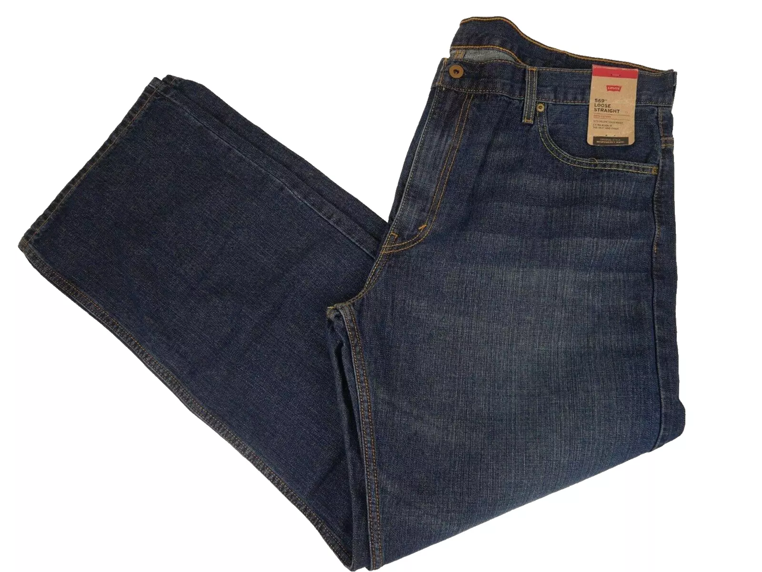 NEW Levis 569 Denim Jeans Loose Straight Fit Men's Sz W42 X NEW Levis 569 Denim Jeans Loose Straight Fit Men's Sz W42 X