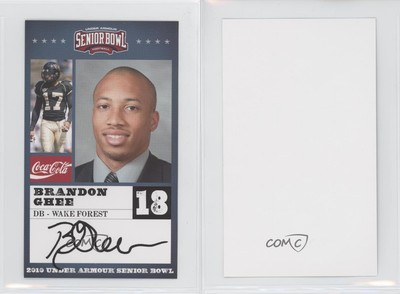 2010 Coca-Cola Under Armour Senior Bowl Brandon Ghee Rookie RC