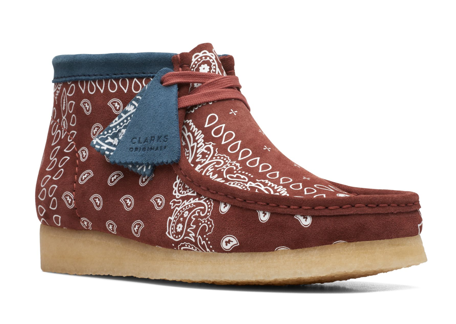 靴 CLARKS Wallabee Boot CLARKS ORIGINALS Wallabee Boot Boots Brick Paisley New | eBay
