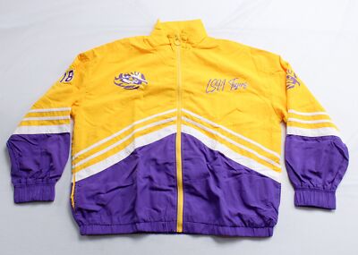 LSU Tigers Womens Wear By Erin Andrews Throwback Jacket SG1 Multicolor Large NWT