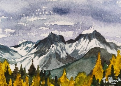 ORIGINAL AQUARELL - Banff Nationalpark, Alberta, Kanada