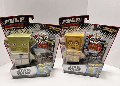 Star Wars C 3PO & YODA SnapBot Pulp Heroes Pull Back 2 Pack