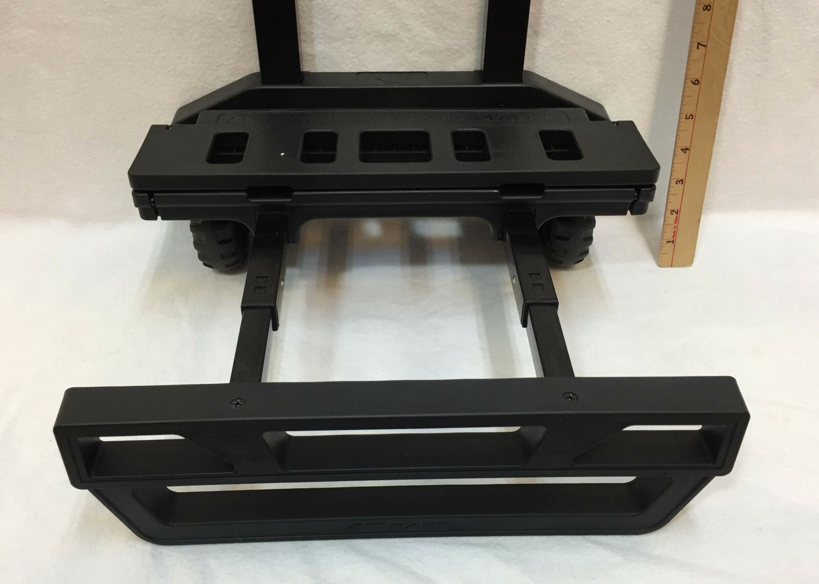 Cart Dolly Black Folding Adjustable Handle 100 Lbs Max Luggage Grocery Carrier