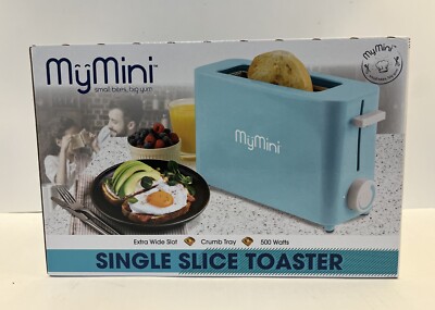 NEW Nostalgia MyMini Single Slice Bagel Toaster Extra Wide Slot Easy Clean