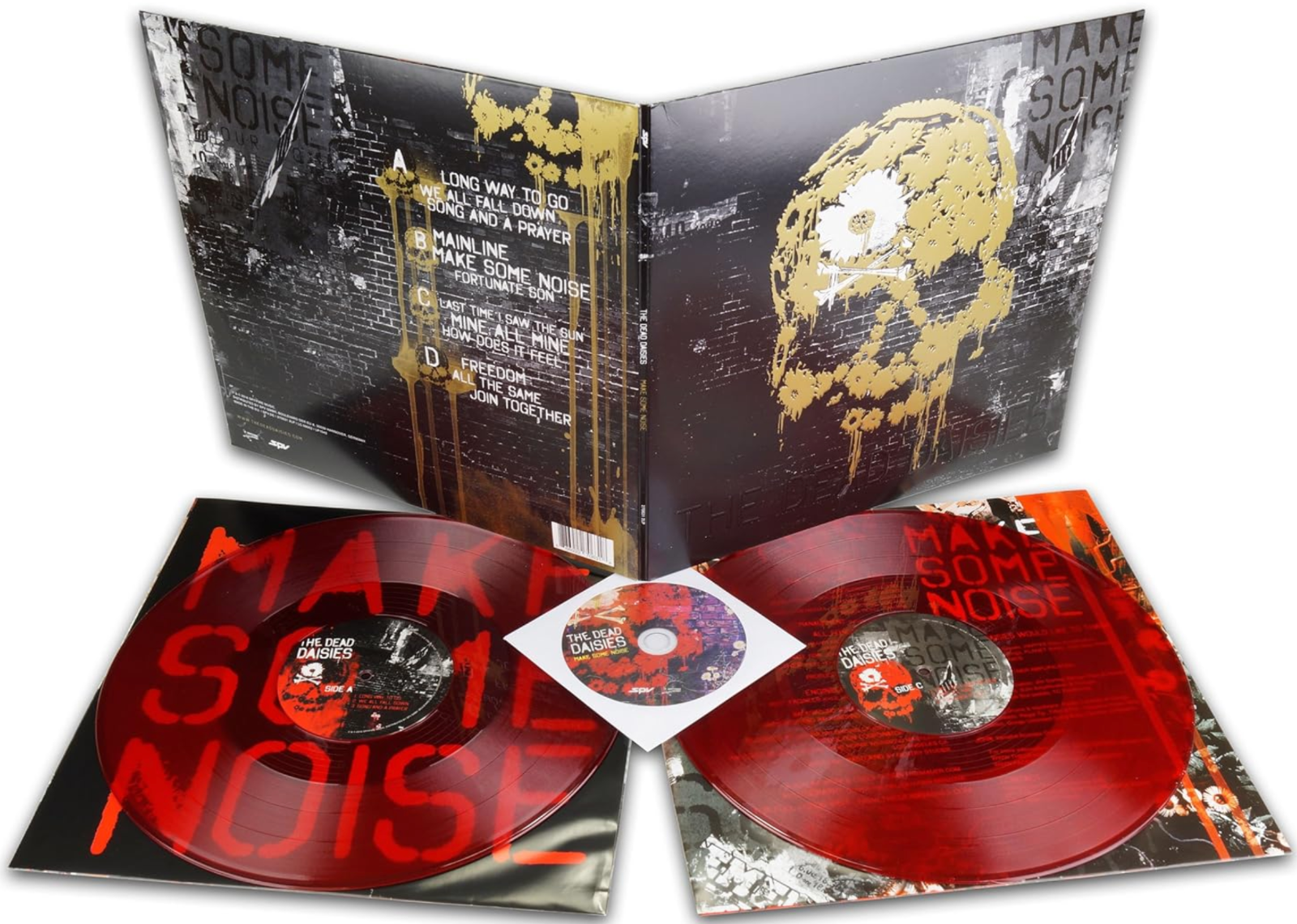 THE DEAD DASIES MAKE SOME NOISE全メンバーサイン! The Dead Daisies - Make some noise Red Transp. 2 Vinyl LP