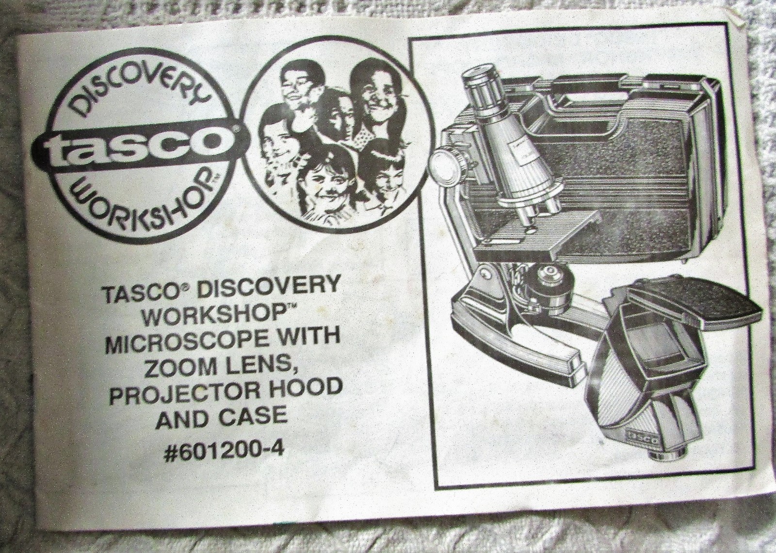 Vintage 1991 Tasco #601200-4 Microscope Kit with Black Carrying Case