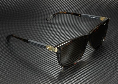 Pre-owned Montblanc Mb0031s 008 Rectangular Square Havana Brown 57 Mm Men's Sunglasses