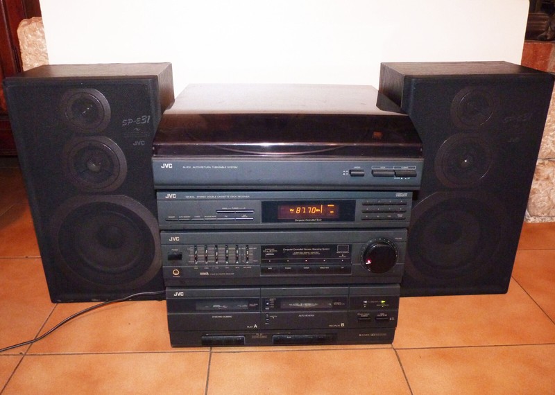 Mini Chaine Tuner/Phono/Cassette - Jvc Dr-E31lbk + Al-E31bk + Sp-E31bke