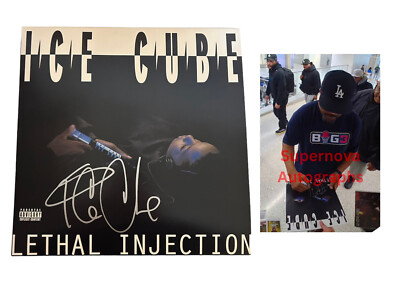 Ice Cube Signed Autographed Lethal Injection Vinyl with Exact Photo Proof