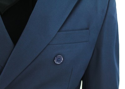 DIAMOND COLLEZIONI JACKE HERREN SCHNEIDEREI DUNKELBLAU SLIM FIT BLAZER ZWEIREIHIG 100% MADE ITALY