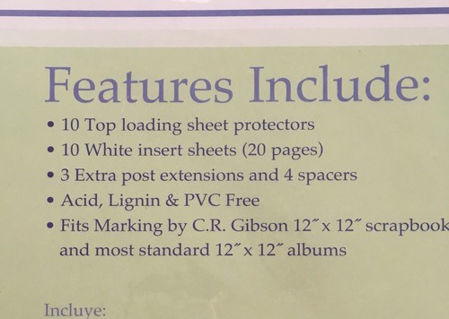 2 New Packs 12”x12” Scrapbook Refill Pages Markings Top Loading