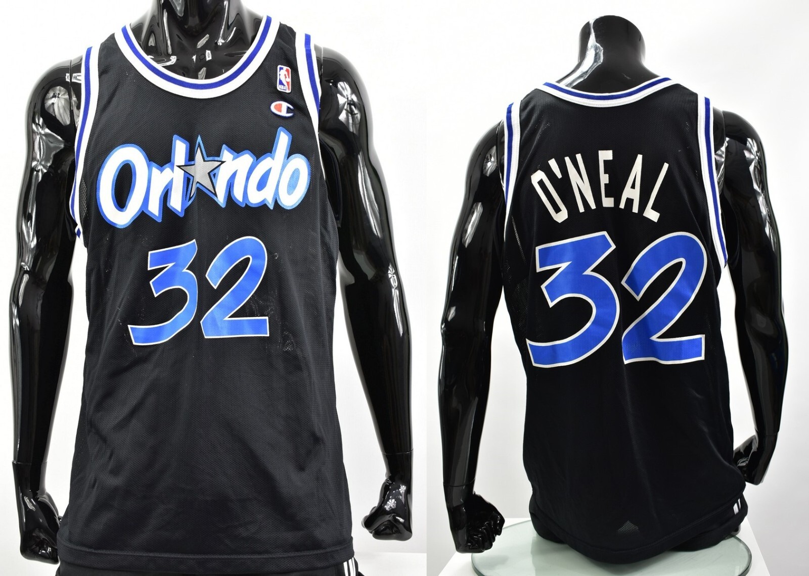 ウェア NBA ORLANDO O'NEAL uniform dq Champion Shaquille O'Neal Orlando Magic Jersey Sz 40 Black